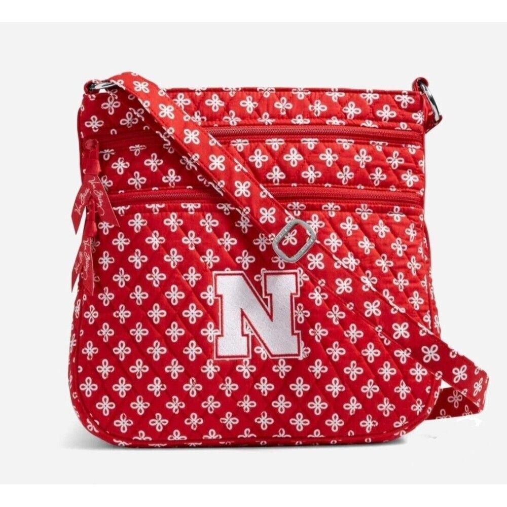 Vera Bradley Triple Zip Hipster Huskers Crossbody Bag UNL University of Nebraska